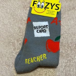 Foozy’s Women’s collection.  Gray Teacher Crew Socks